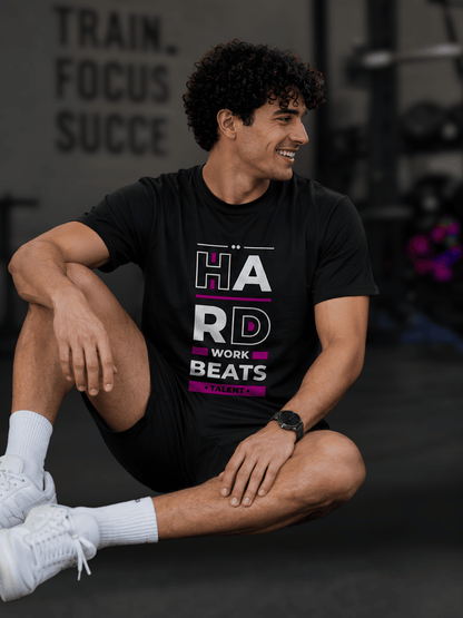 “Hard Work Beats Talent” Unisex Standard Crew T-Shirt