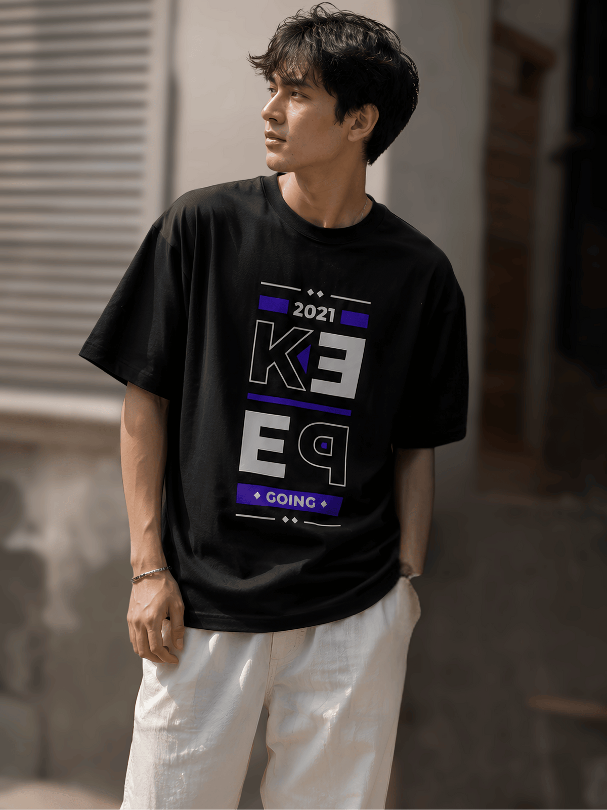 “Keep Going” Unisex Oversized Standard T-Shirt