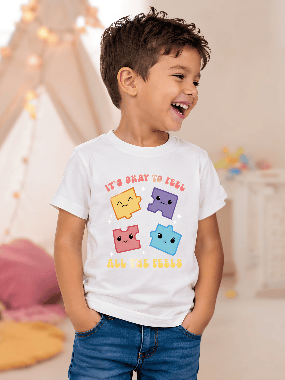 For kids: “All The Feels” Kids Crew Neck T-Shirt