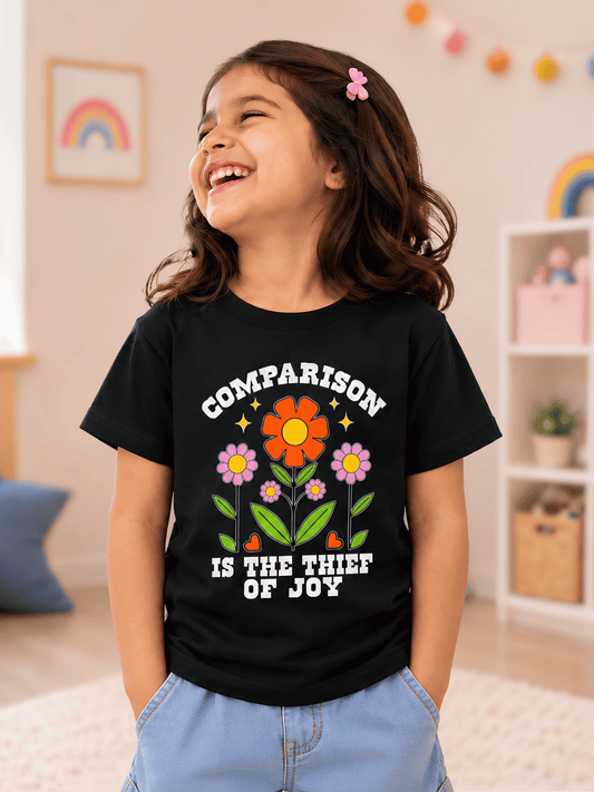 For kids: “Joy Bloom” Kids Crew Neck T-Shirt