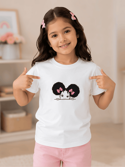 For kids: “Beautiful Day” Girl's Crew Neck T-Shirt