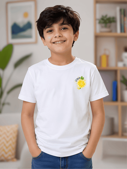 For kids: "Powerful Bloom" Boy's Crew Neck T-Shirt