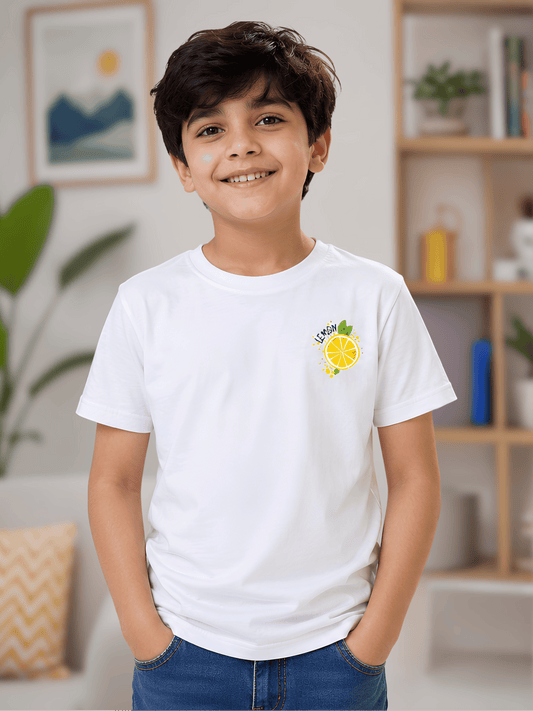 For kids: "Powerful Bloom" Boy's Crew Neck T-Shirt