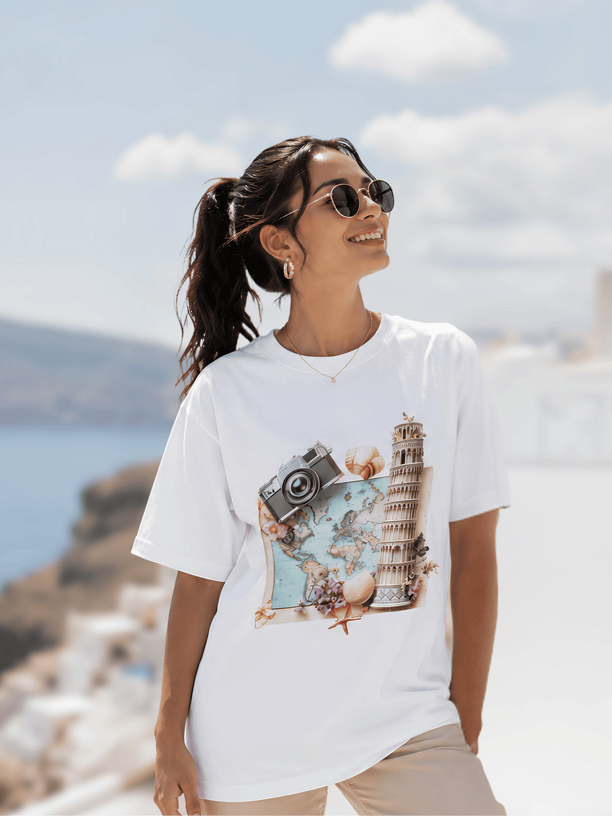 Unisex Oversized Graphic T-Shirt : Travel Explorer Edition