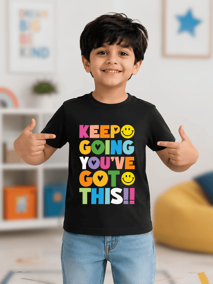 For kids: "Keep Going, You've Got This!" Boy's Crew Neck T-Shirt