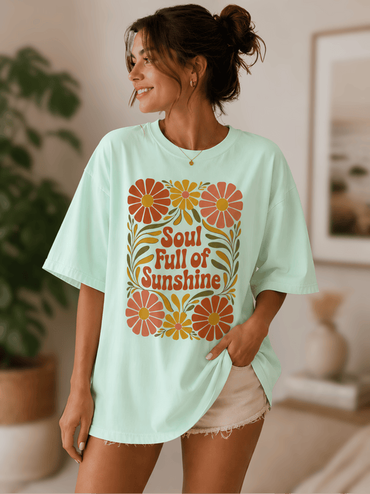 Vintage Bloom Oversized Classic T-Shirt