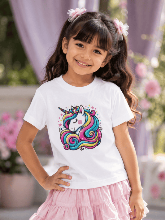 For Kids: Girl's Crew Neck T-Shirt