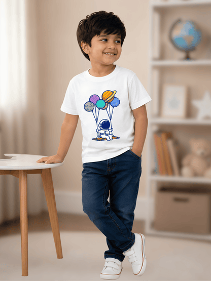 For kids: "Astronaut Sky Ride" kid's Crew Neck T-Shirt