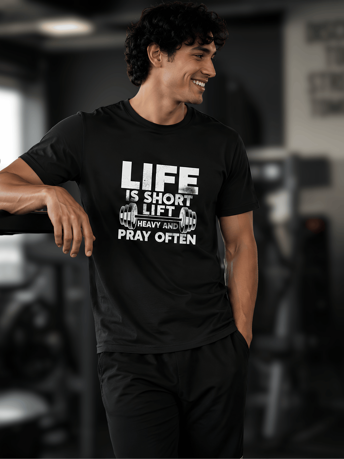 Lift Heavy, Pray Often Unisex Basic T-Shirt