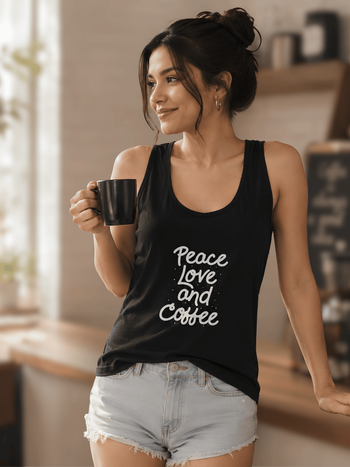 Peace, Love & Coffee Women's Tank Top