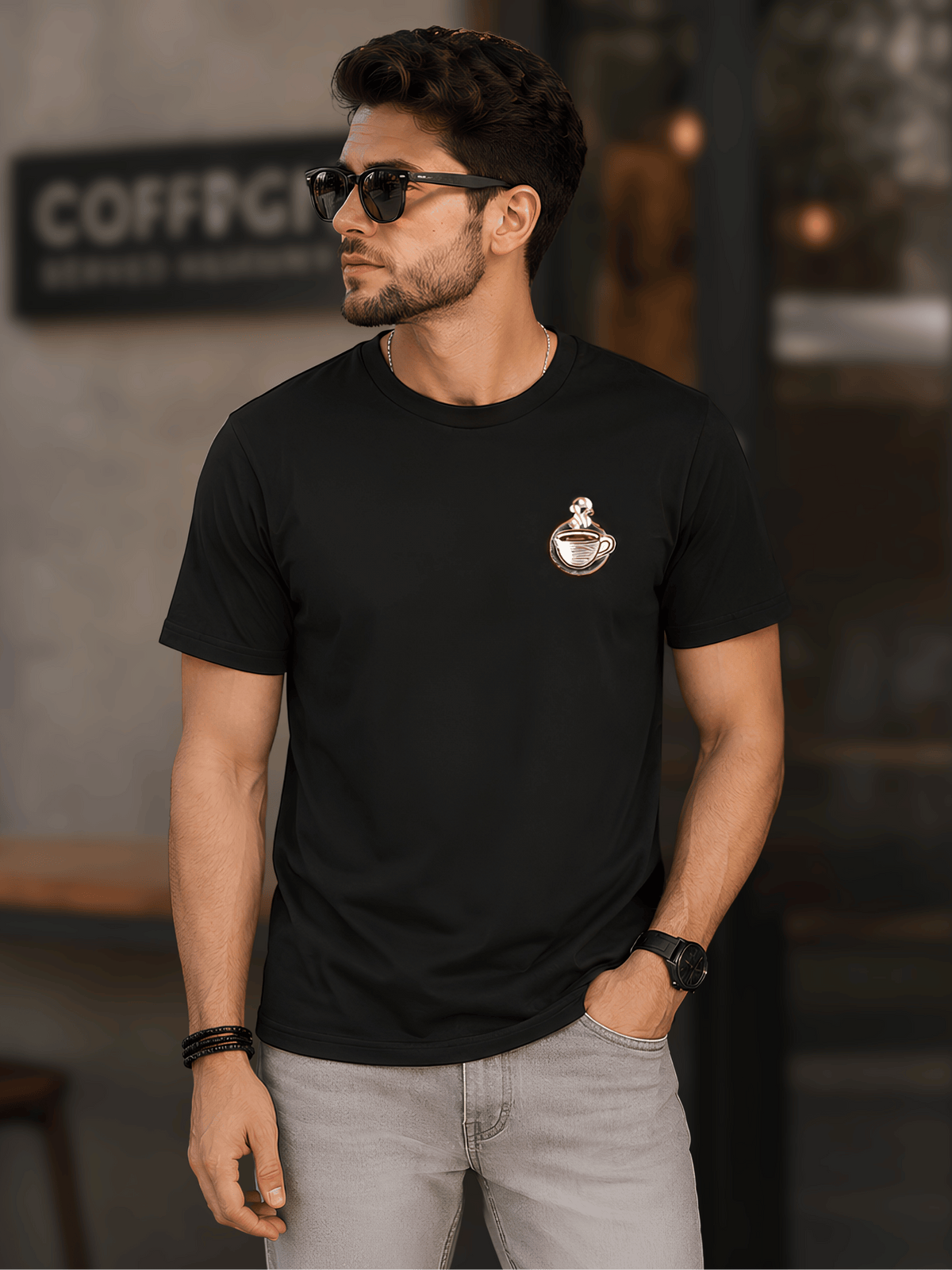 Premium Coffee Society Stretch T-shirt