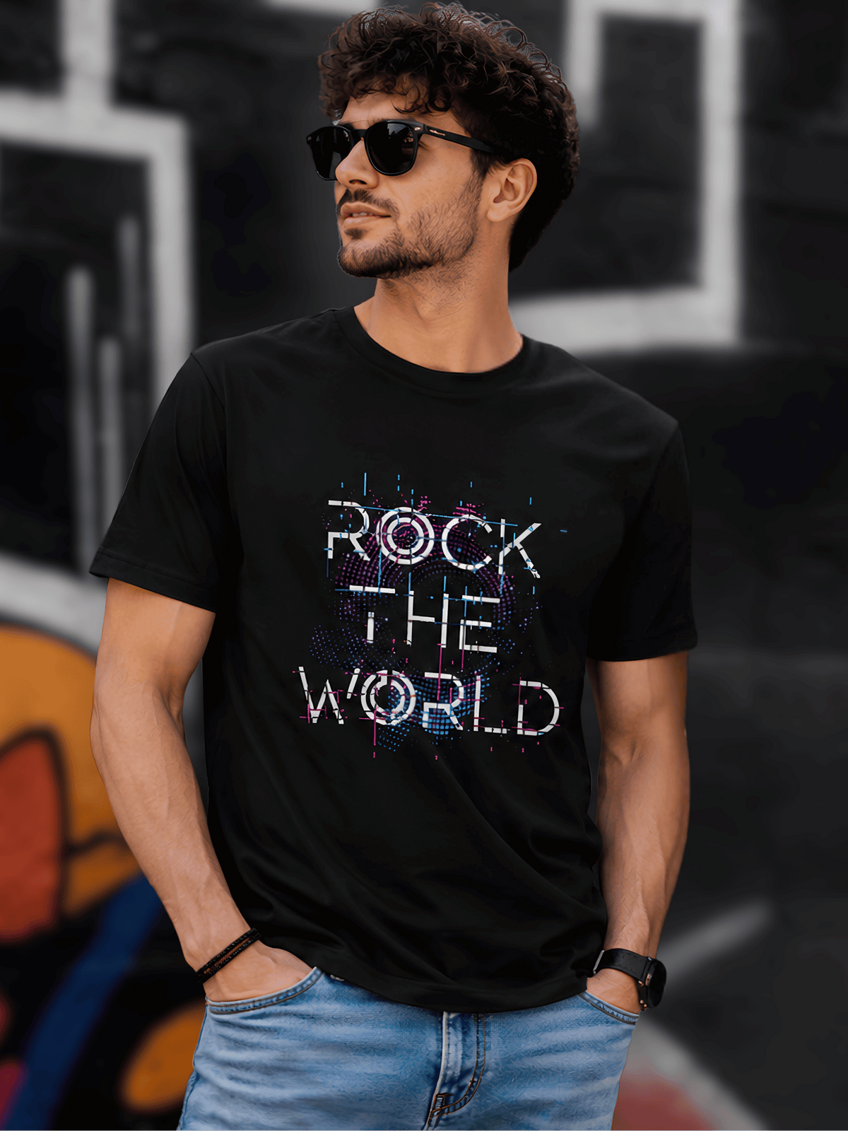 "Rock The World" Unisex Classic Crew T-Shirt