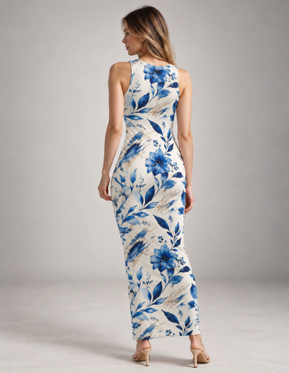 Sapphire Botanica AOP Bodycon Dress