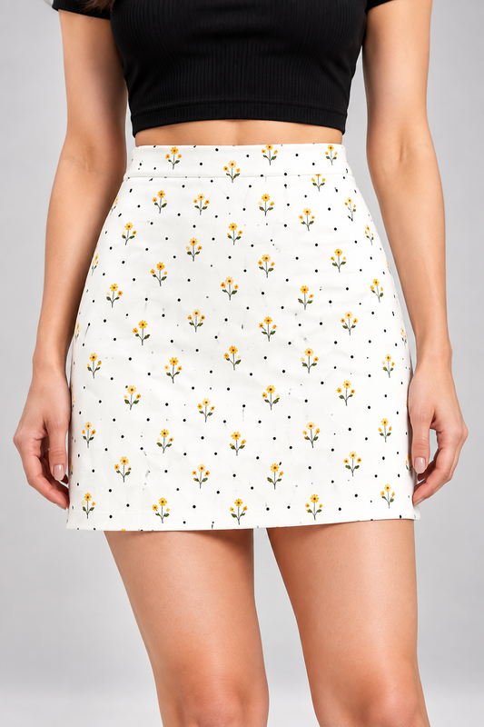 Golden Sprig AOP Mini Skirt