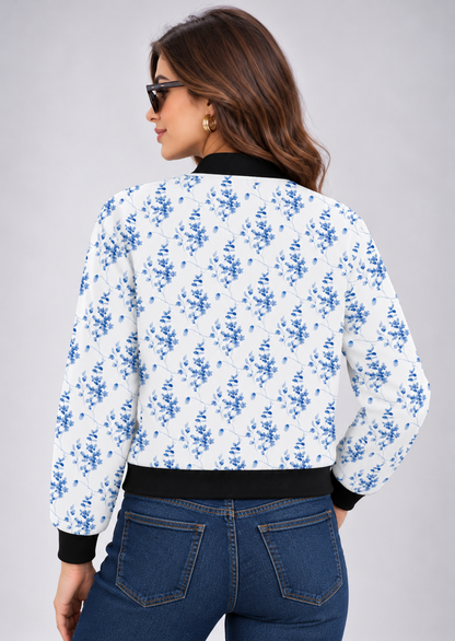Blue Meadow Women’s AOP Bomber Jacket