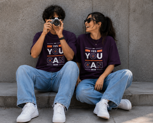 "Yes You Can" Unisex Oversized Classic T-Shirt