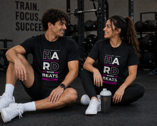 “Hard Work Beats Talent” Unisex Standard Crew T-Shirt