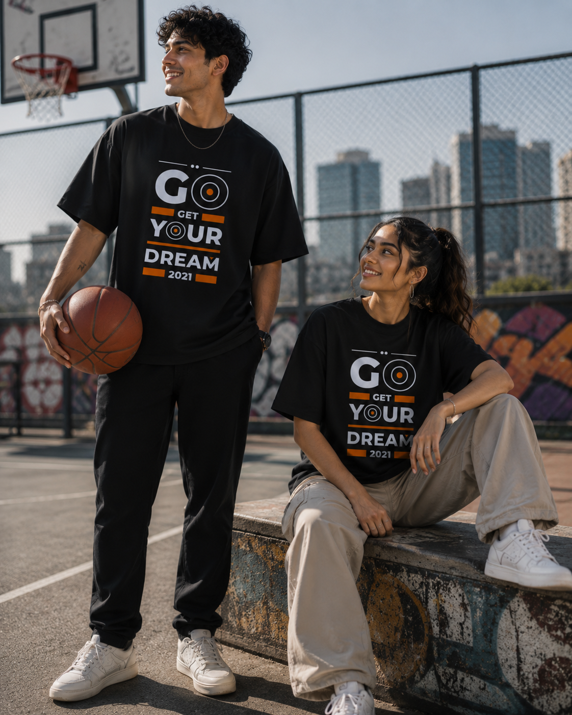 "Go Get Your Dream" Unisex Oversized Standard T-Shirt