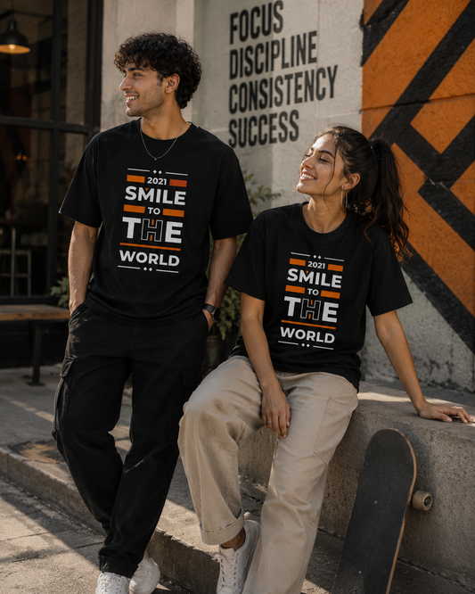 “Smile To The World” Unisex Stretch T-Shirt