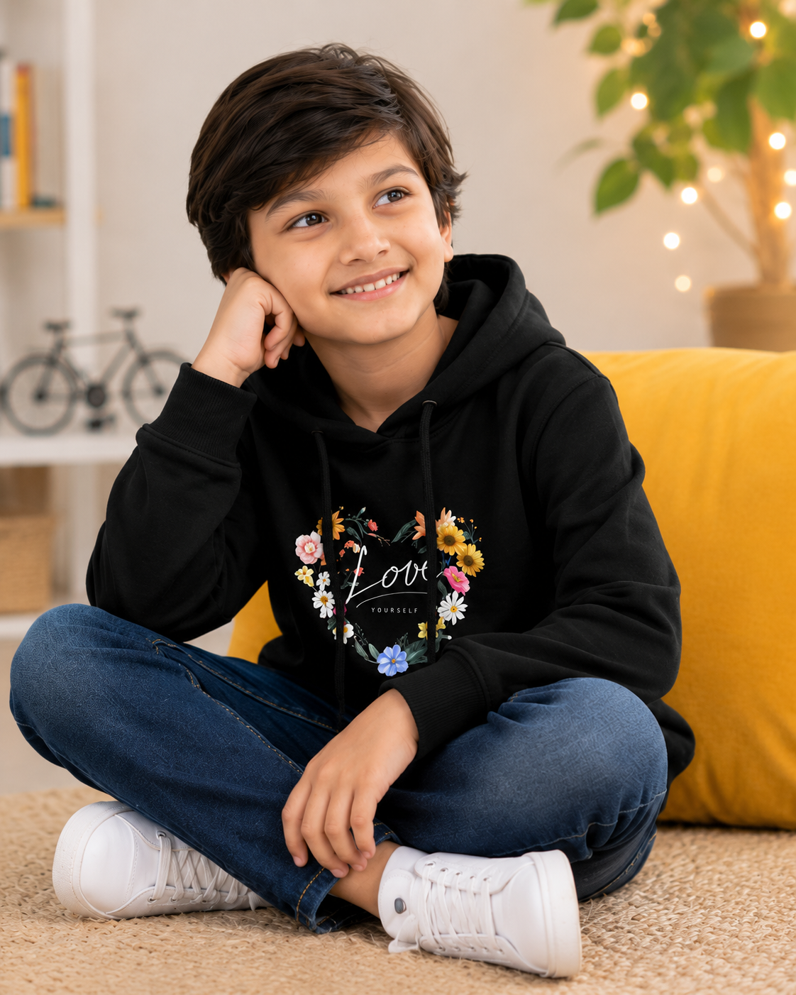 “Love Bloom” Kids Hoodie