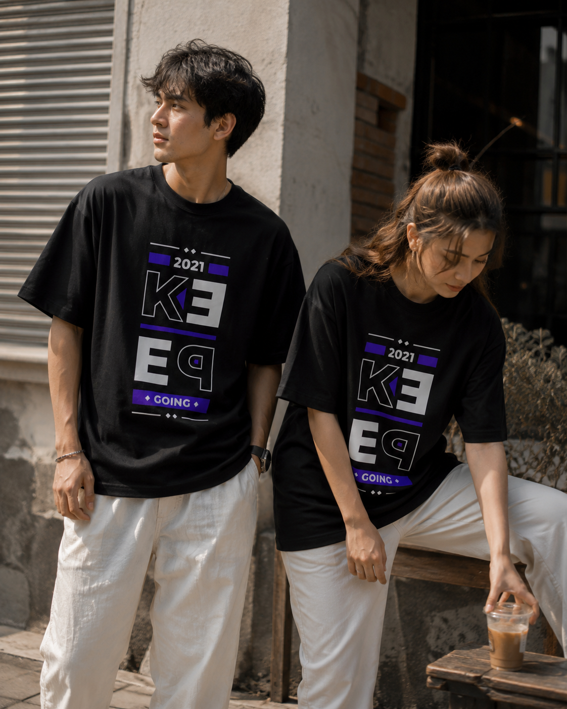“Keep Going” Unisex Oversized Standard T-Shirt