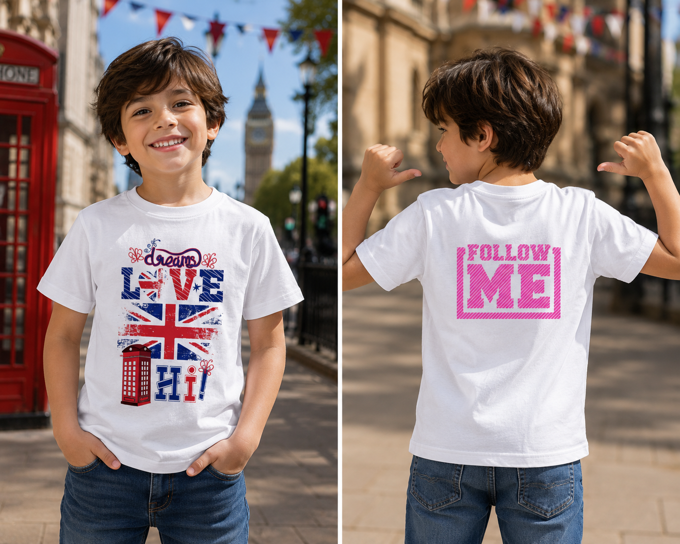 For kids: “London Dreams” Boy's Crew Neck T-Shirt