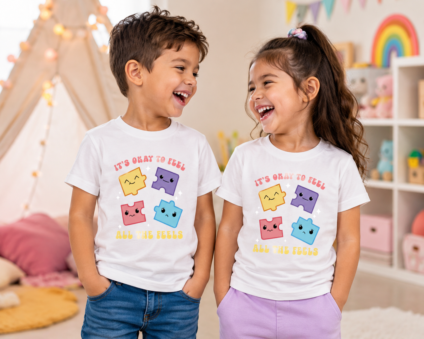 For kids: “All The Feels” Kids Crew Neck T-Shirt