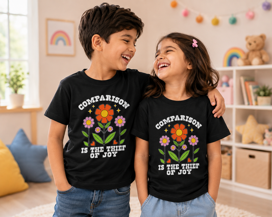 For kids: “Joy Bloom” Kids Crew Neck T-Shirt