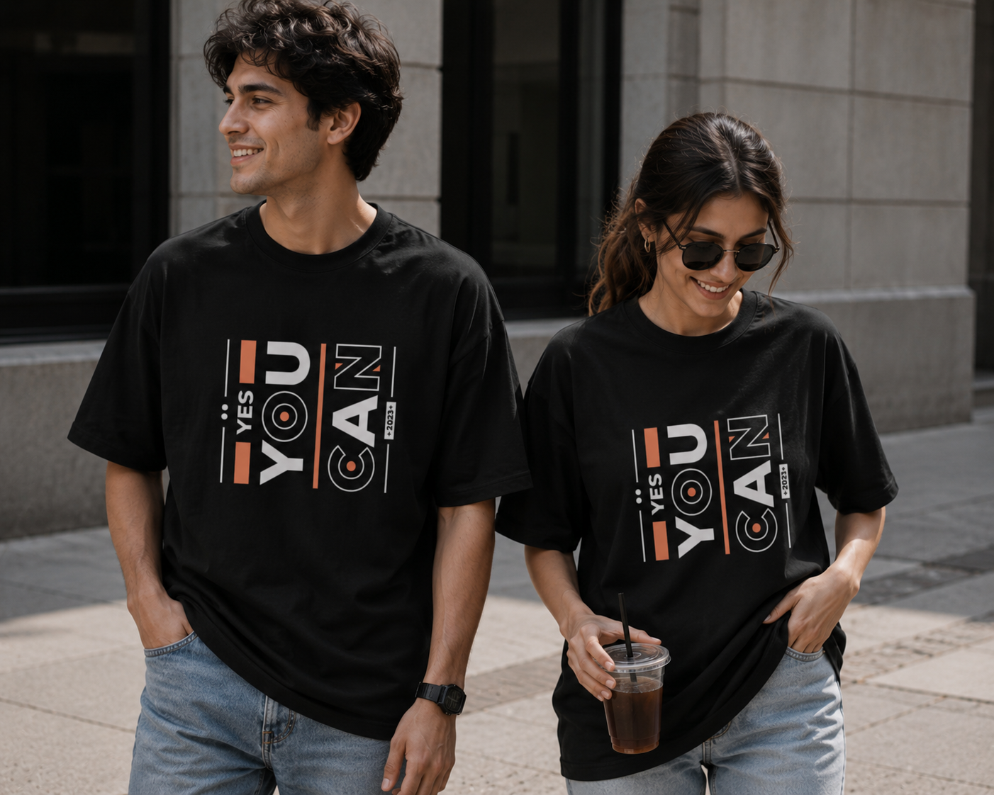 "Yes You Can" Unisex Oversized Standard T-Shirt