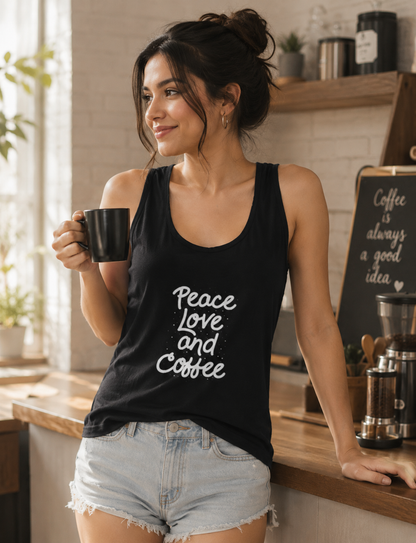 Peace, Love & Coffee Women's Tank Top