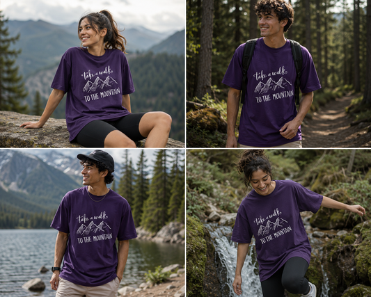 Mountain Wanderer Unisex Oversized Classic T-Shirt