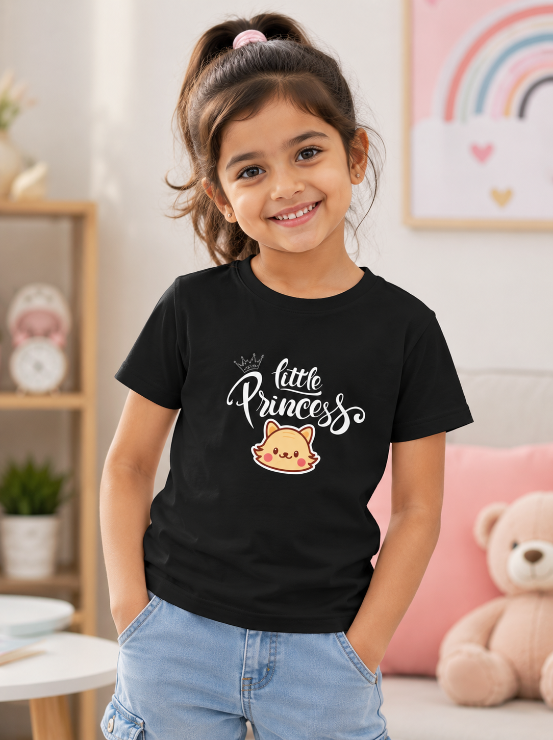 For kids: "Little Princess" Girl's Crew Neck T-Shirt