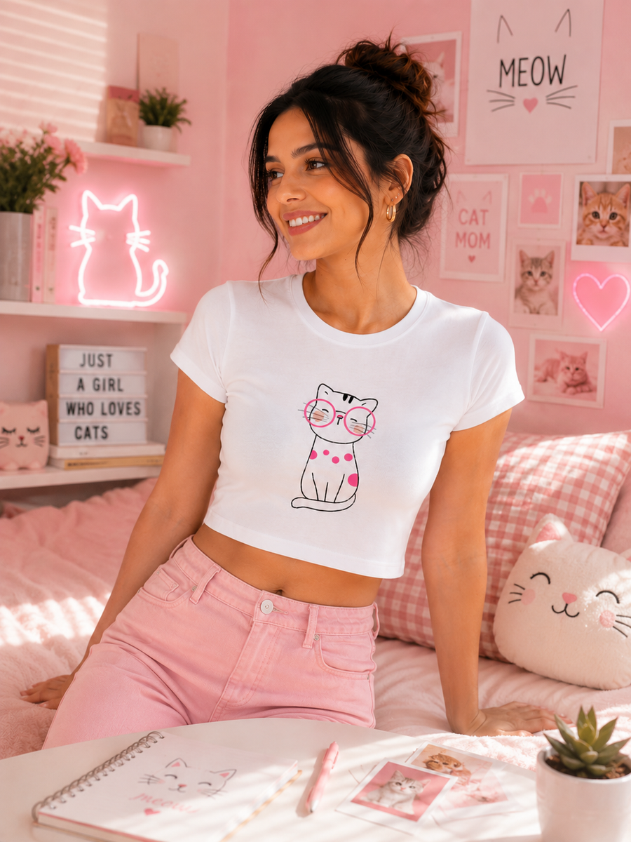 "Cute Cat Vibes" Baby Tee
