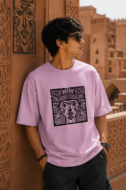 Unisex “Tribal Art Face” Classic Crew Neck T-Shirt