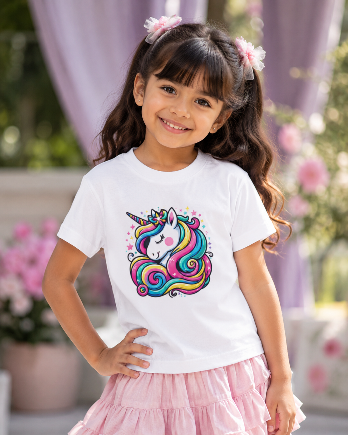 For Kids: Girl's Crew Neck T-Shirt