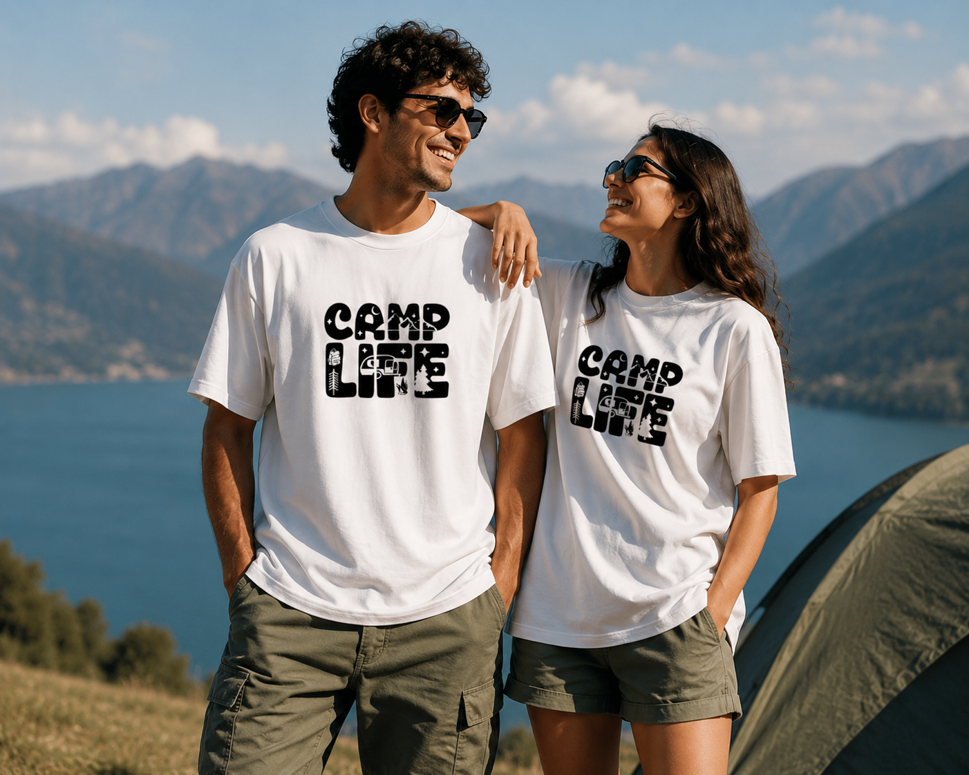 “Camp Life” Graphic Crew Neck Unisex T-Shirt