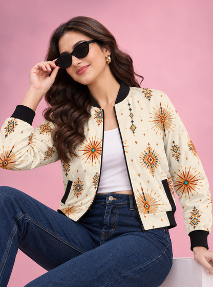 Desert Radiance Women’s AOP Bomber Jacket