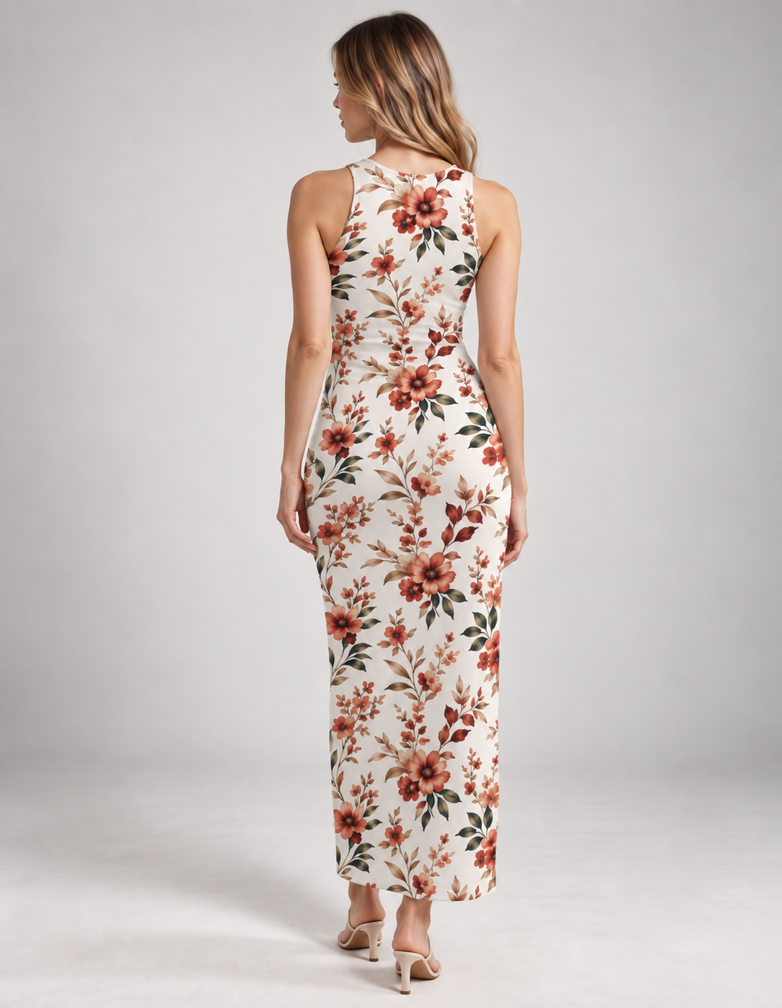 Autumn Bloom AOP Bodycon Dress
