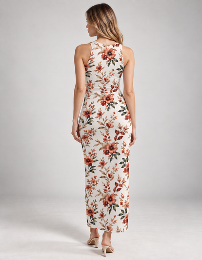Autumn Bloom AOP Bodycon Dress