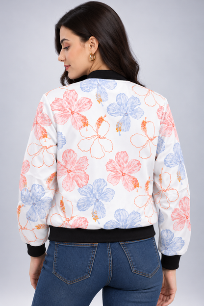 Blush Bloom Women’s AOP Bomber Jacket