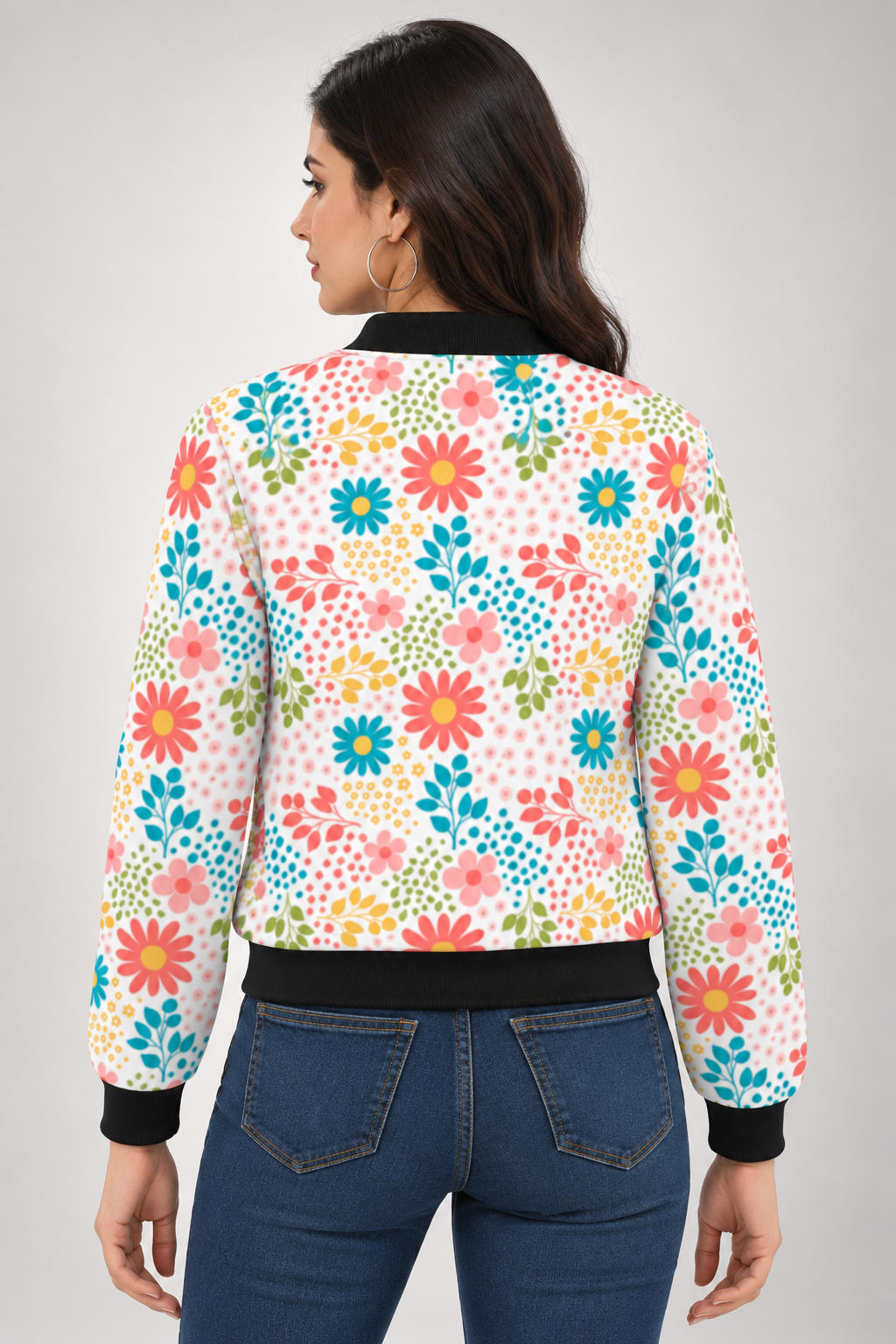 Meadow Confetti Women’s AOP Bomber Jacket