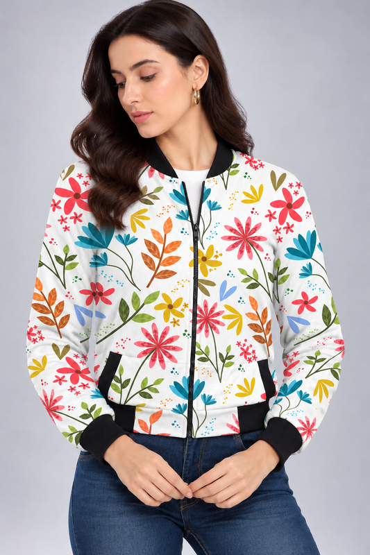 Wildflower Meadow Women’s AOP Bomber Jacket