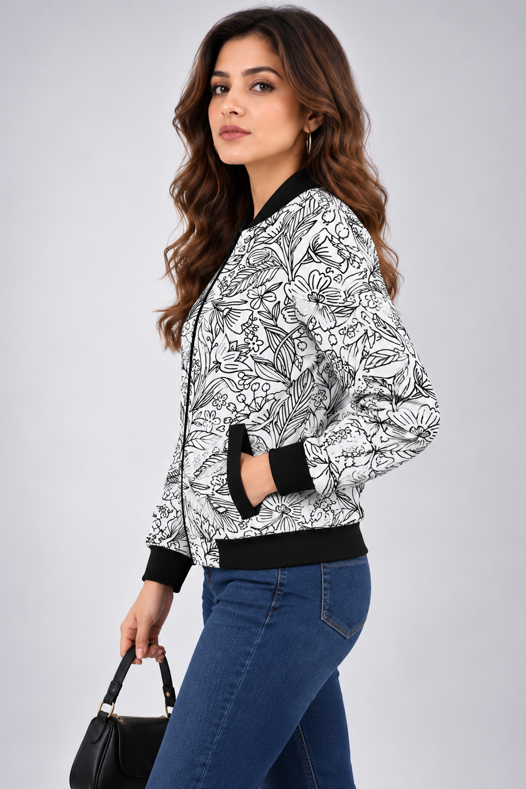 Midnight Garden Women’s AOP Bomber Jacket