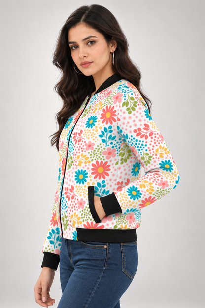 Meadow Confetti Women’s AOP Bomber Jacket