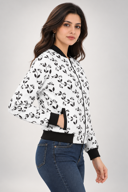Midnight Botanica Women’s AOP Bomber Jacket