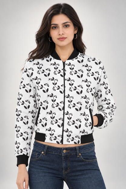 Midnight Botanica Women’s AOP Bomber Jacket