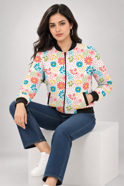 Meadow Confetti Women’s AOP Bomber Jacket