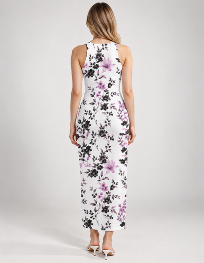 Orchid Noir AOP Bodycon Dress
