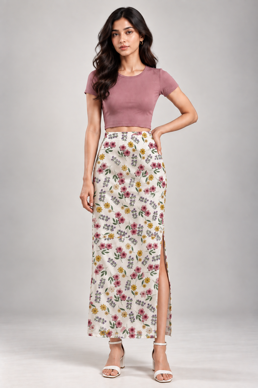 Blooming Meadow AOP Pencil Skirt
