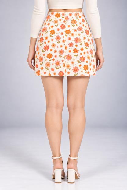 Citrus Bloom Mini Skirt